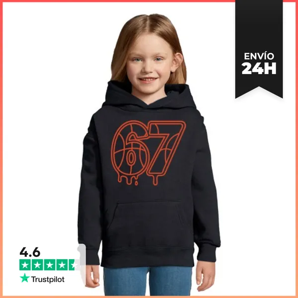 Sudadera Para Niños Con Capucha 67 BASKETBALL SIX SEVEN BALÓN