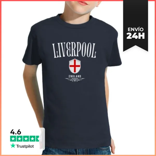 Camiseta Clásica Para Niños Amo Liverpool, Recuerdo De Liverpool