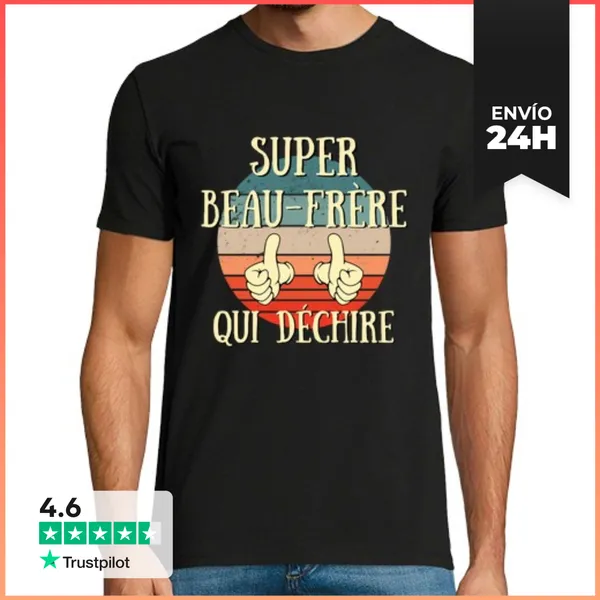 Camiseta Hombre Clásica Super Guapo Hermano Que Llora Humor