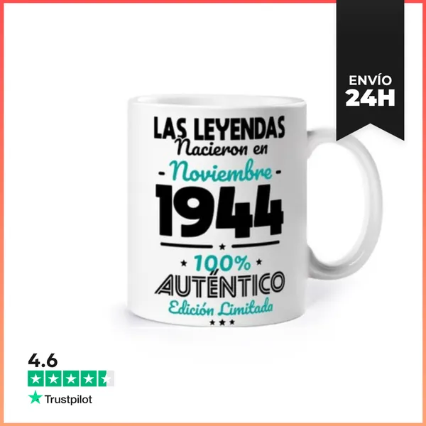 Taza 80 Anos Leyendas Noviembre 1944 LaTostadora