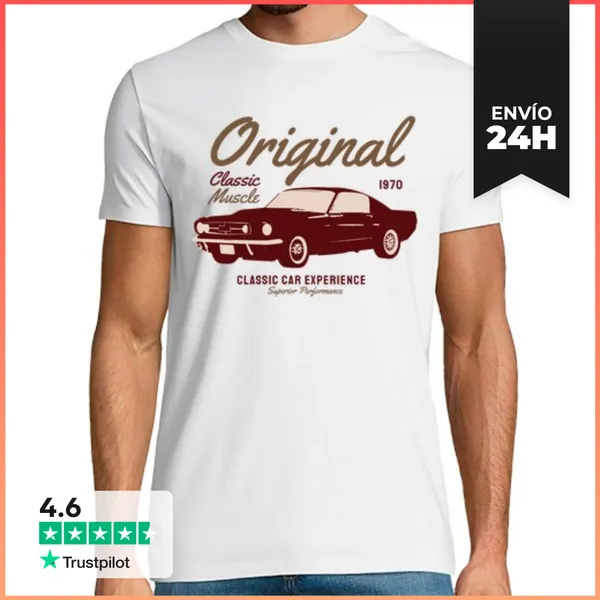 Camiseta Hombre Clásica Classic Cars LaTostadora