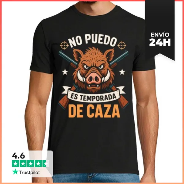 Camiseta Hombre Clásica No Puedo Es Temporada De Caza LaTostadora