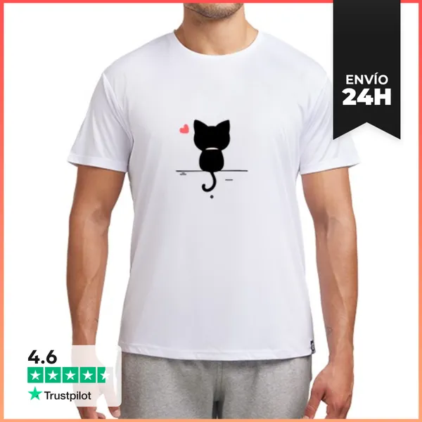 Camiseta Deportiva Hombre Corazón Gatuno Fc LaTostadora