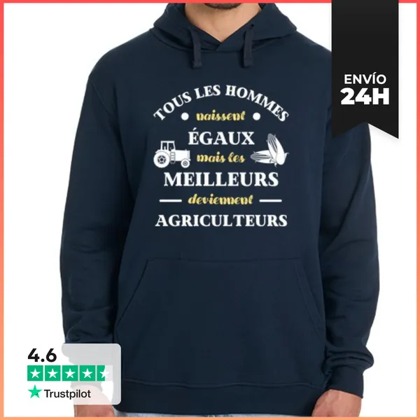 Sudadera Unisex Con Capucha Granjero Hombre Agricultura Humor