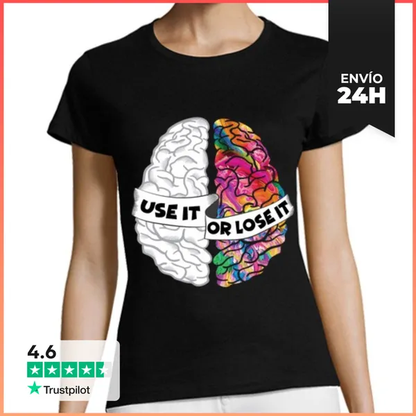 Camiseta Mujer Clásica Úsalo O Piérdelo - Cerebro Divertido
