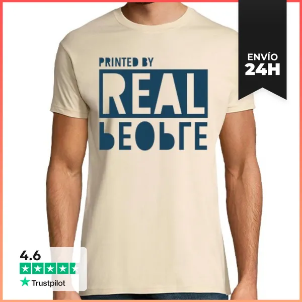 Camiseta Hombre Clásica Printed By Real People LaTostadora