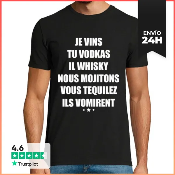 Camiseta Hombre Clásica La Conjugación Del Aperitivo LaTostadora