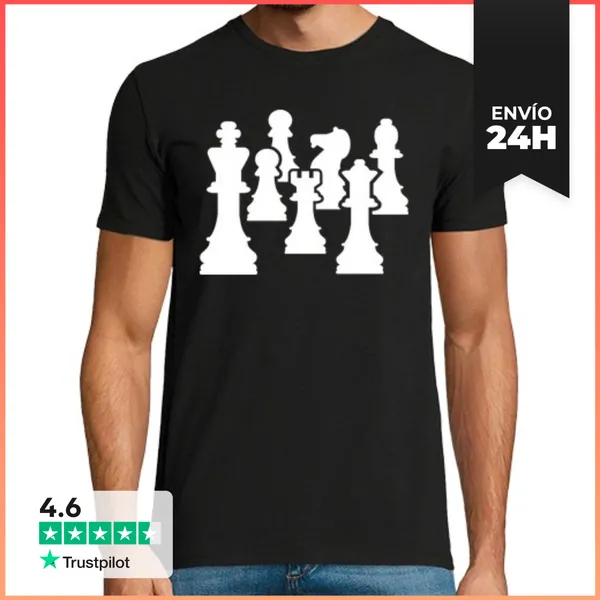 Camiseta Hombre Clásica Ajedrez LaTostadora