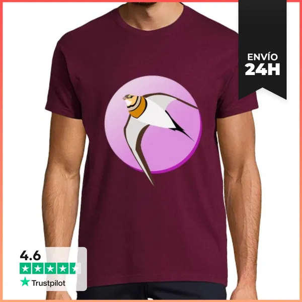Camiseta Hombre Clásica Ganga Ibérica - Pin-tailed Sandgrouse