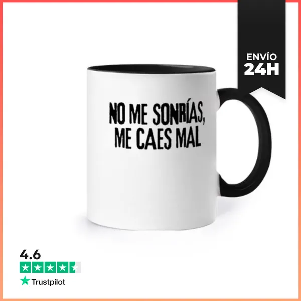 Taza De Colores No Me Sonrías Me Caes Mal Regalo Diver