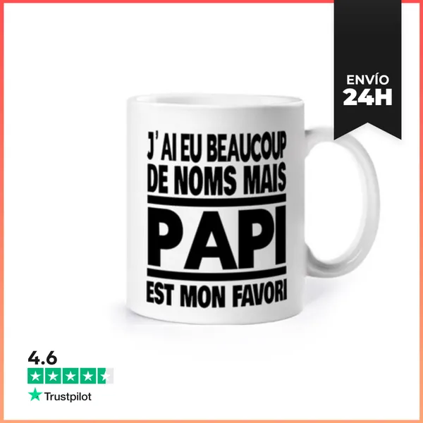 Taza Papi Es Mi Nombre Favorito LaTostadora