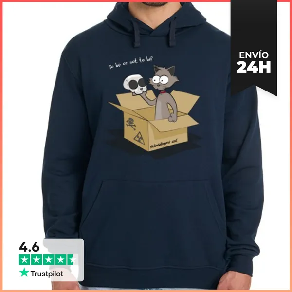 Sudadera Unisex Con Capucha Schrödinger´s Cat LaTostadora