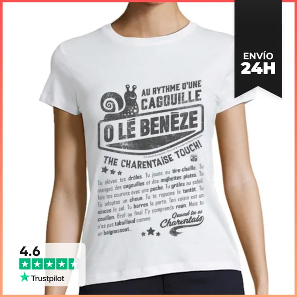Camiseta Mujer Clásica Al Ritmo Del Caracol Cagouille LaTostadora