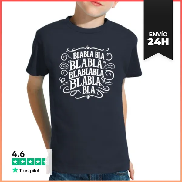 Camiseta Clásica Para Niños Bla Bla Bla LaTostadora