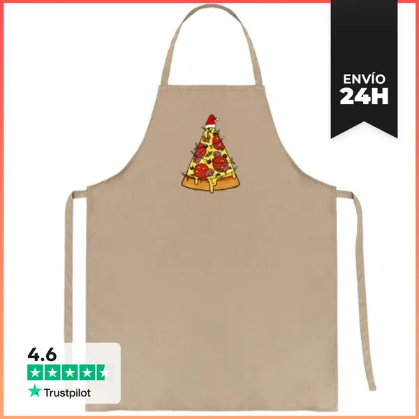 Delantal Feliz Navidad Pizza LaTostadora