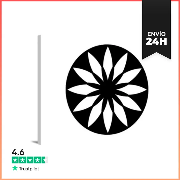 Lienzo Horizontal Mandala De Círculo De Cultivo De Flor E