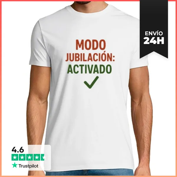 Camiseta Hombre Clásica Modo Jubilación Activado LaTostadora