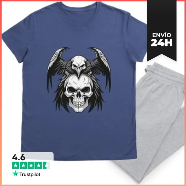 Pijama Calavera Y Cuervos LaTostadora