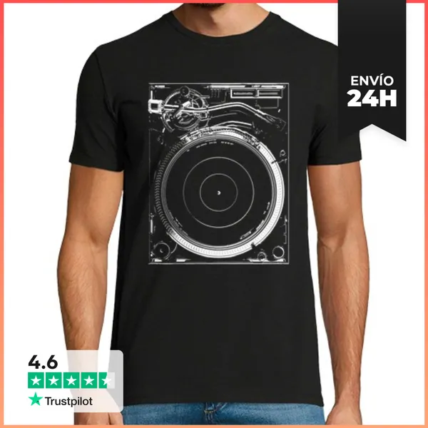 Camiseta Hombre Clásica Música Ininterrumpida LaTostadora