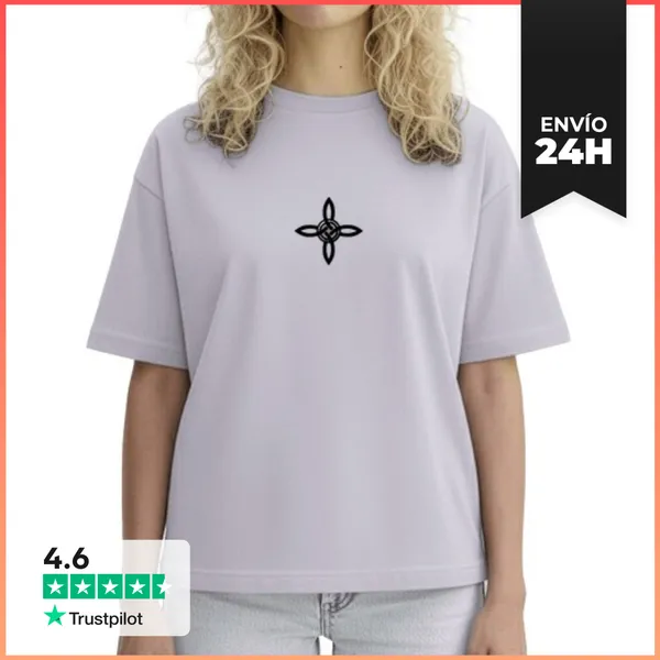 Camiseta Mujer Boxy Nudo De Bruja, En Un Botón LaTostadora