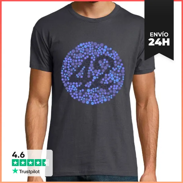 Camiseta Hombre Clásica Color Blind Test LaTostadora