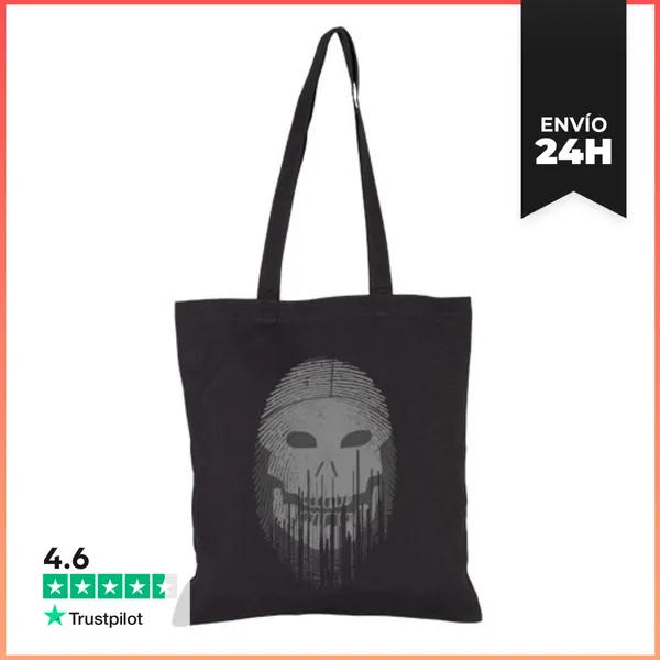Bolsa De Tela Huella Mortal. Grises Claros LaTostadora
