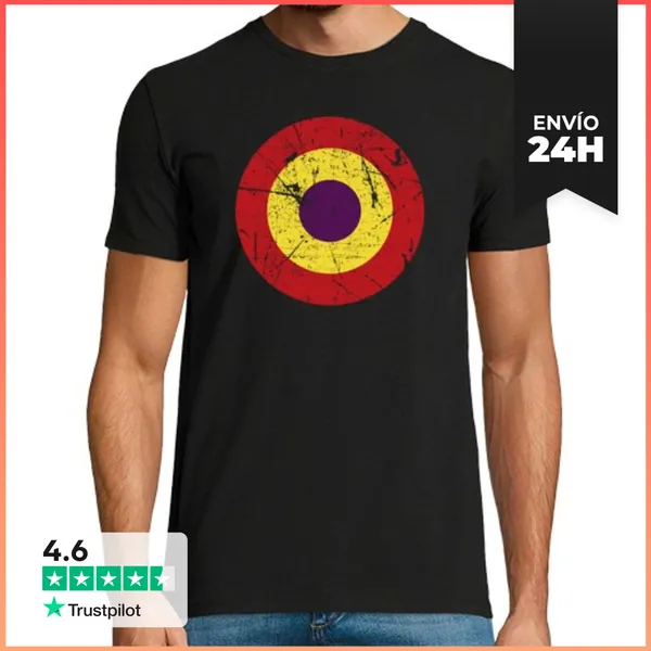 Camiseta Hombre Clásica República Círculo Desgastado LaTostadora