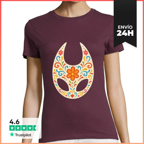 Camiseta Mujer Clásica Hornet Silksong Sugar Skull LaTostadora