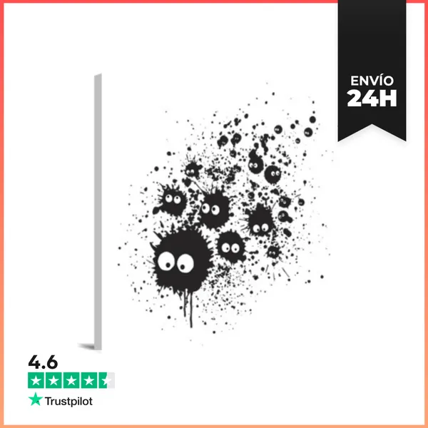 Lienzo Cuadrado Susuwatari Ink LaTostadora