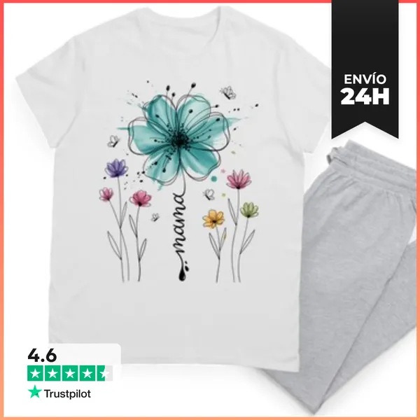 Pijama MAMA FLORES BOHO PRIMAVERA FLORAL LaTostadora