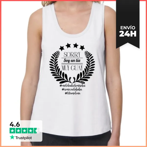 Camiseta Mujer Sin Mangas, Loose Fit Tía GUAY Tirantes