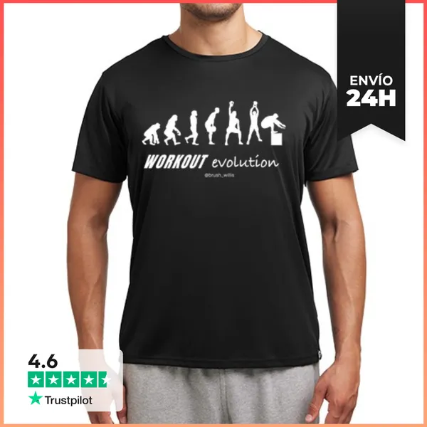 Camiseta Deportiva Hombre Workout Evolución Técnica LaTostadora