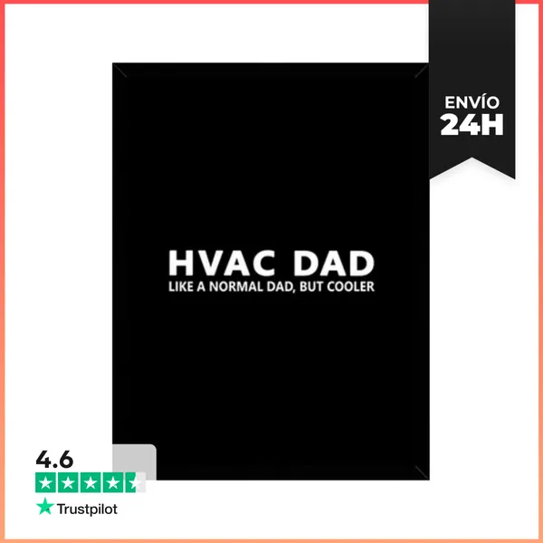 Cuadro Con Marco Vertical Padre Técnico De HVAC Papá De HVAC