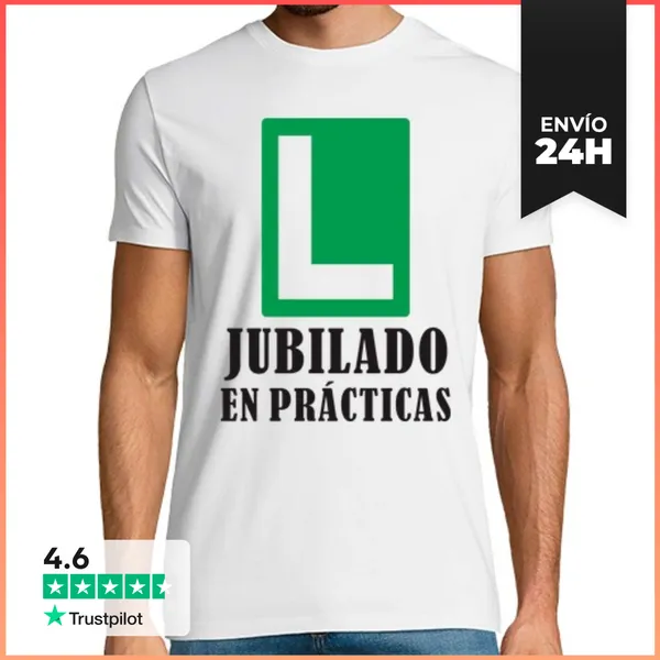 Camiseta Hombre Clásica Jubilado En Prácticas LaTostadora
