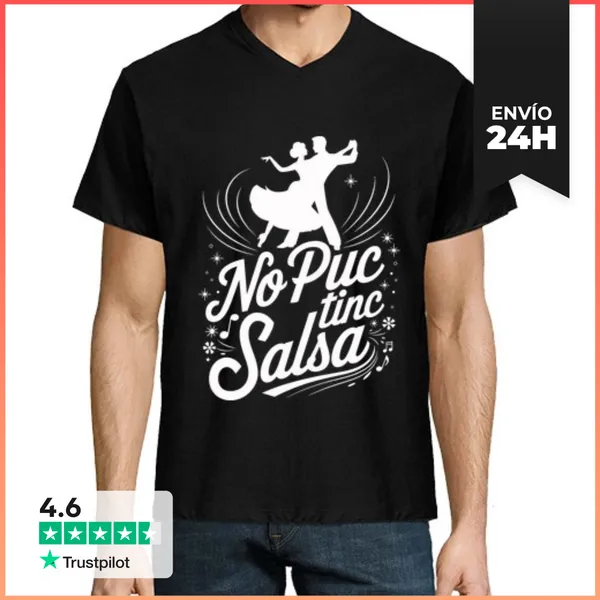Camiseta Hombre, Cuello Pico No Puc Tinc Salsa LaTostadora