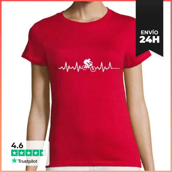Camiseta Mujer Clásica MTB Heartbeat LaTostadora