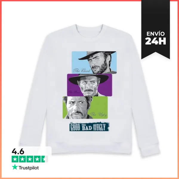Sudadera Unisex El Bueno, El Feo Y El Malo LaTostadora
