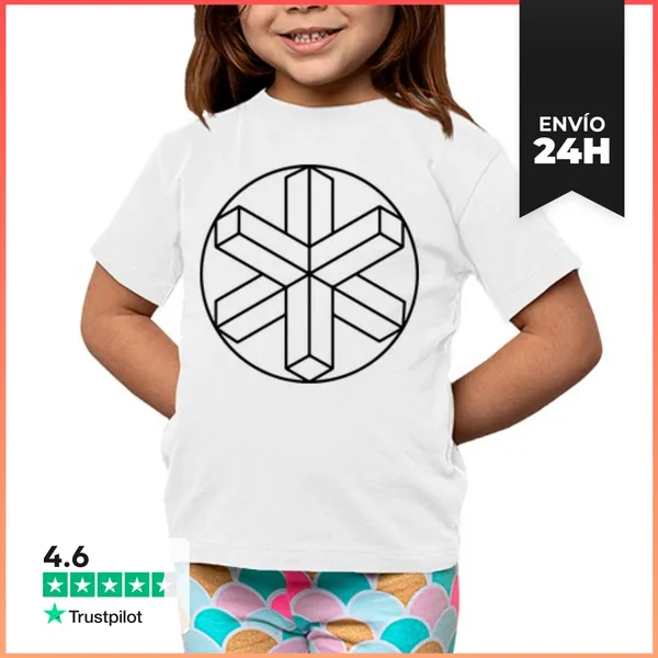 Camiseta Clásica Para Niños Círculo De Cultivo De Copo De Nieve