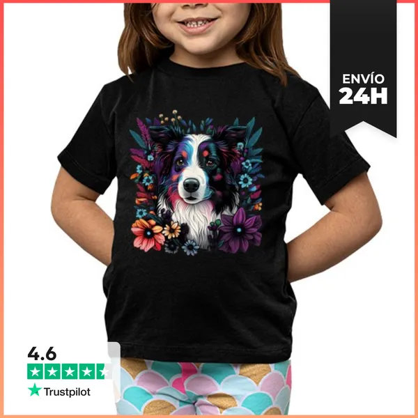 Camiseta Clásica Para Niños Linda Flor El Verano Floral Border