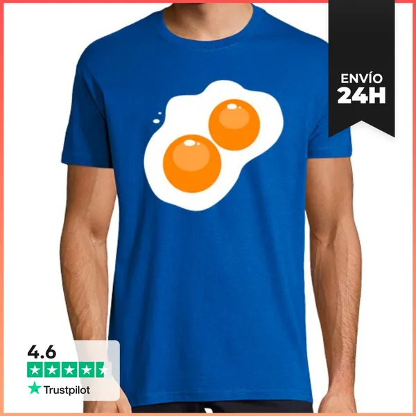 Camiseta Hombre Clásica Dos Huevos LaTostadora