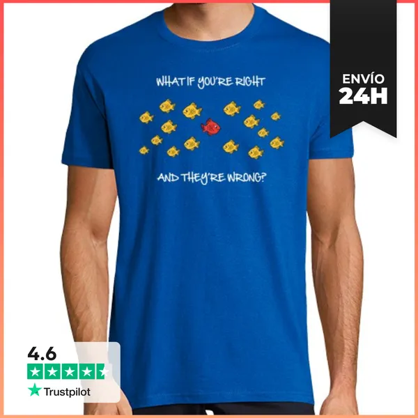 Camiseta Hombre Clásica What If Youre Right LaTostadora