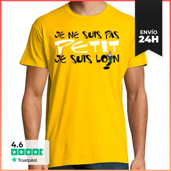 Camiseta Hombre Clásica Hombre, Manga Corta, Amarillo Mostaza,