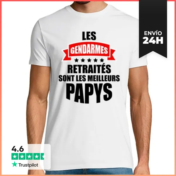 Camiseta Hombre Clásica Los Gendarmes Retirados Son Los Mejores