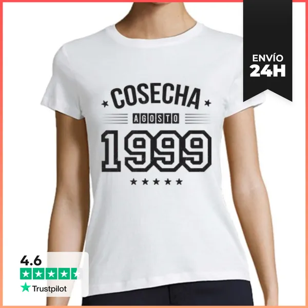 Camiseta Mujer Clásica Cosecha Agosto 1999 - Mi Cumpleaños