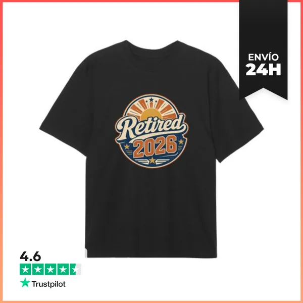 Camiseta Oversize Vintage Sunset - Retired 2026 Ideal For Men And