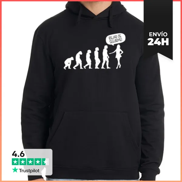 Sudadera Unisex Con Capucha Evolución ¡Dejad De Seguirme! II