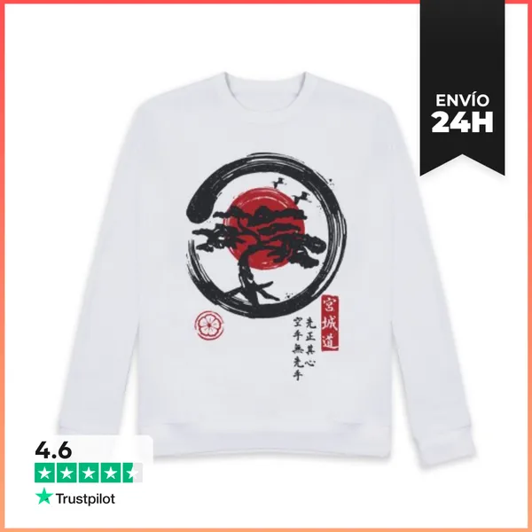 Sudadera Unisex Miyagi-Do Rules Enso LaTostadora