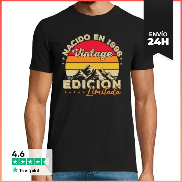 Camiseta Hombre Clásica 30 Cumpleaños 30 Años Vintage 1996