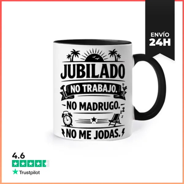 Taza De Colores Jubilado, No Trabajo LaTostadora