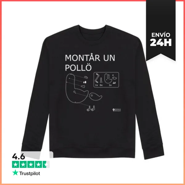 Sudadera Unisex Montar Un Pollo Black LaTostadora